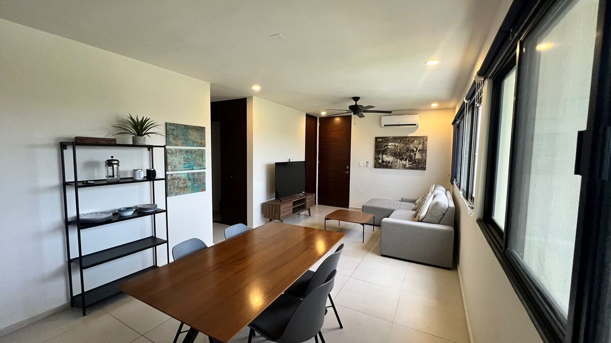 Departamento amueblado en Renta al norte de Mérida, Temozón